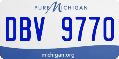 MI license plate DBV9770