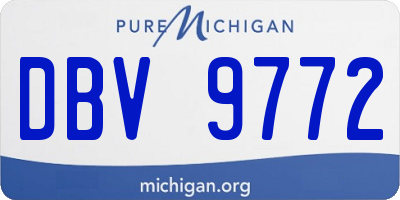 MI license plate DBV9772