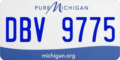 MI license plate DBV9775