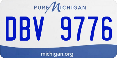 MI license plate DBV9776