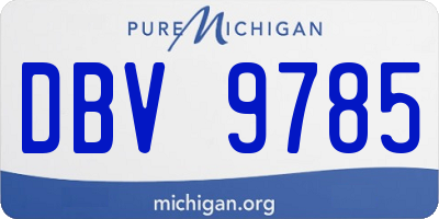MI license plate DBV9785