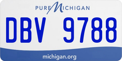 MI license plate DBV9788