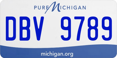 MI license plate DBV9789