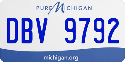 MI license plate DBV9792