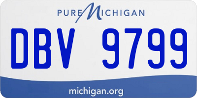 MI license plate DBV9799