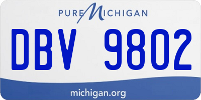 MI license plate DBV9802