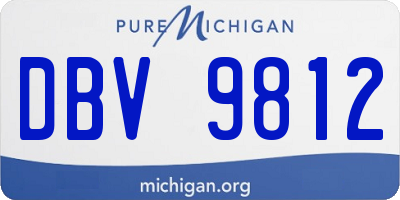MI license plate DBV9812