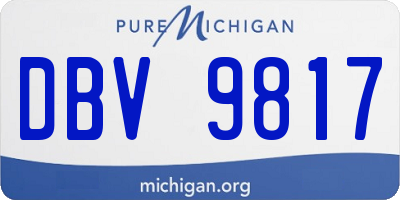 MI license plate DBV9817