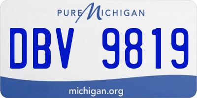 MI license plate DBV9819