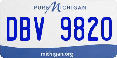 MI license plate DBV9820