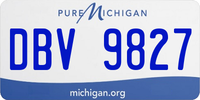 MI license plate DBV9827