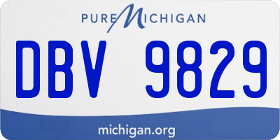 MI license plate DBV9829