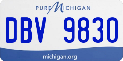 MI license plate DBV9830