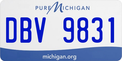 MI license plate DBV9831