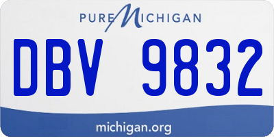 MI license plate DBV9832