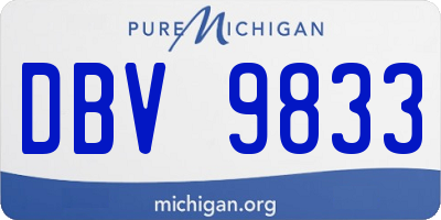 MI license plate DBV9833