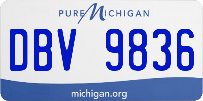MI license plate DBV9836