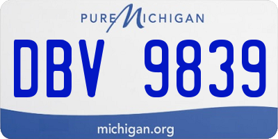 MI license plate DBV9839