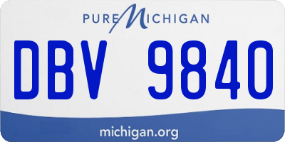 MI license plate DBV9840