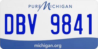 MI license plate DBV9841