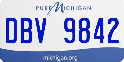 MI license plate DBV9842