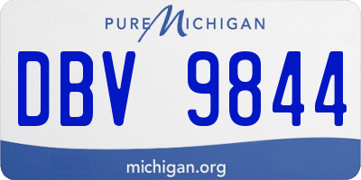 MI license plate DBV9844