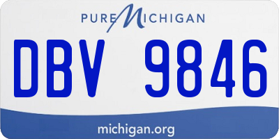 MI license plate DBV9846