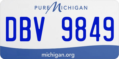 MI license plate DBV9849