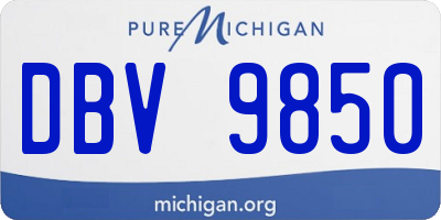 MI license plate DBV9850