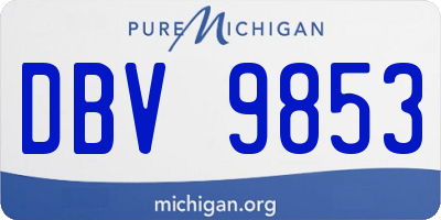 MI license plate DBV9853