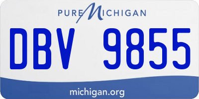 MI license plate DBV9855