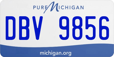 MI license plate DBV9856
