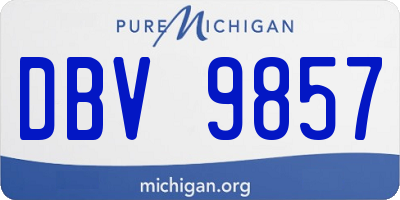 MI license plate DBV9857