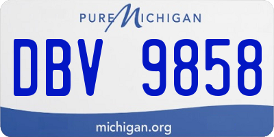 MI license plate DBV9858