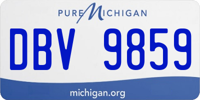 MI license plate DBV9859