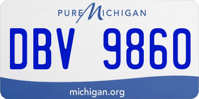 MI license plate DBV9860