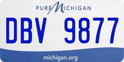 MI license plate DBV9877