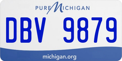 MI license plate DBV9879