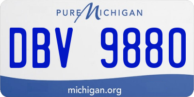 MI license plate DBV9880