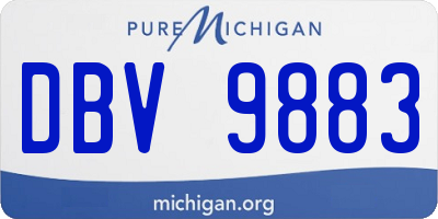 MI license plate DBV9883
