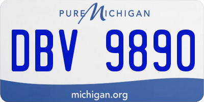 MI license plate DBV9890