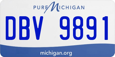 MI license plate DBV9891