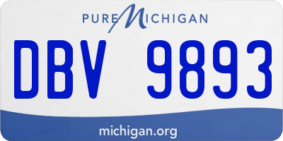 MI license plate DBV9893