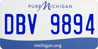 MI license plate DBV9894