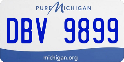 MI license plate DBV9899