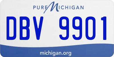 MI license plate DBV9901