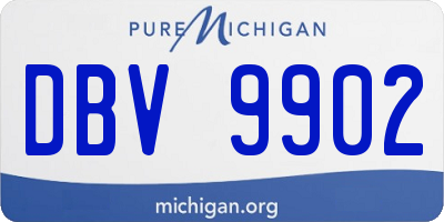 MI license plate DBV9902