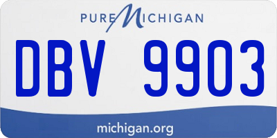 MI license plate DBV9903