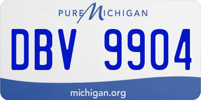 MI license plate DBV9904