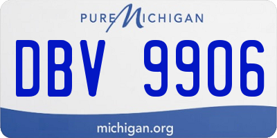 MI license plate DBV9906